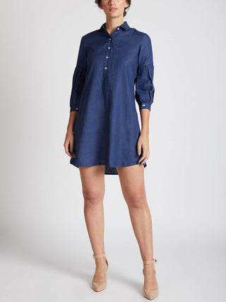 Horizon Lego-mutton Shirt Dress Navy B Label