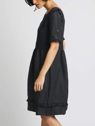 Flare Ruffle Dress Black B Label