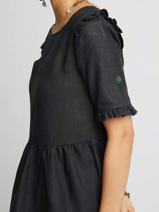 Flare Ruffle Dress Black B Label