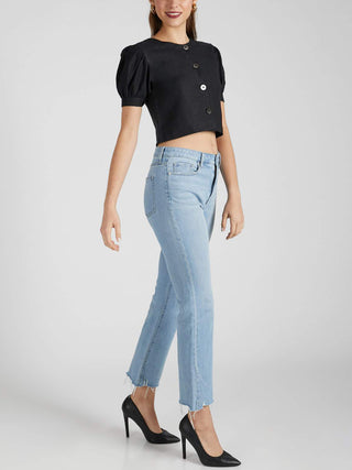 Flame Puff Sleeve Top Black B Label