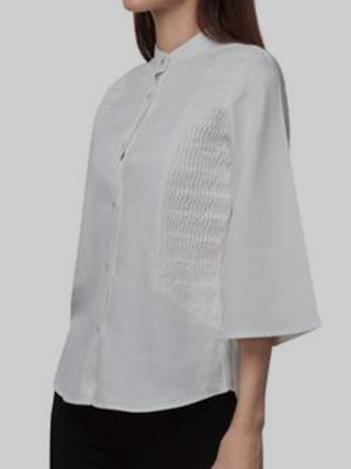 Ripple Flared Sleeve Top White B Label