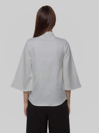 Ripple Flared Sleeve Top White B Label