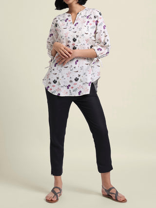 Printed Linen Blouse Bombay Bloom