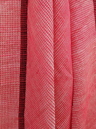 Plain Honeycomb Weave Handloom Bath Towel Red Bun.kar Bihar