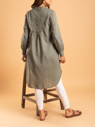 Yog Tunic White Manvi The Handmade