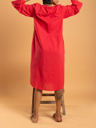 Mandrem Dress Red Manvi The Handmade
