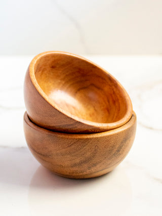 Wooden Baby Bowls Set Of Two Brown Byora Homes