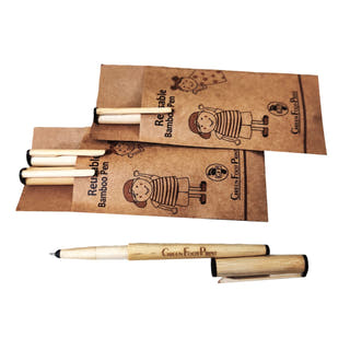 Bamboo pens Set of 2 Blue & Black GreenFootPrint