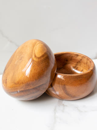 Bulgy Flat Bowl Set Of Two Brown Byora Homes