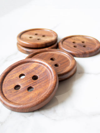 Button Coasters Set Of Four Brown Byora Homes