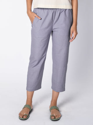Cotton Pyjama Pants Light Grey Chamomile Home