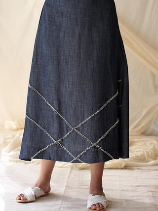  Paris Skirt Blue by Chambray & Co. sold by Flourish