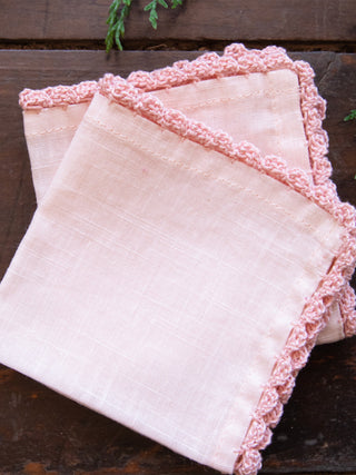 Set of 2, Handkerchief, Riya - Pink The Good Gift