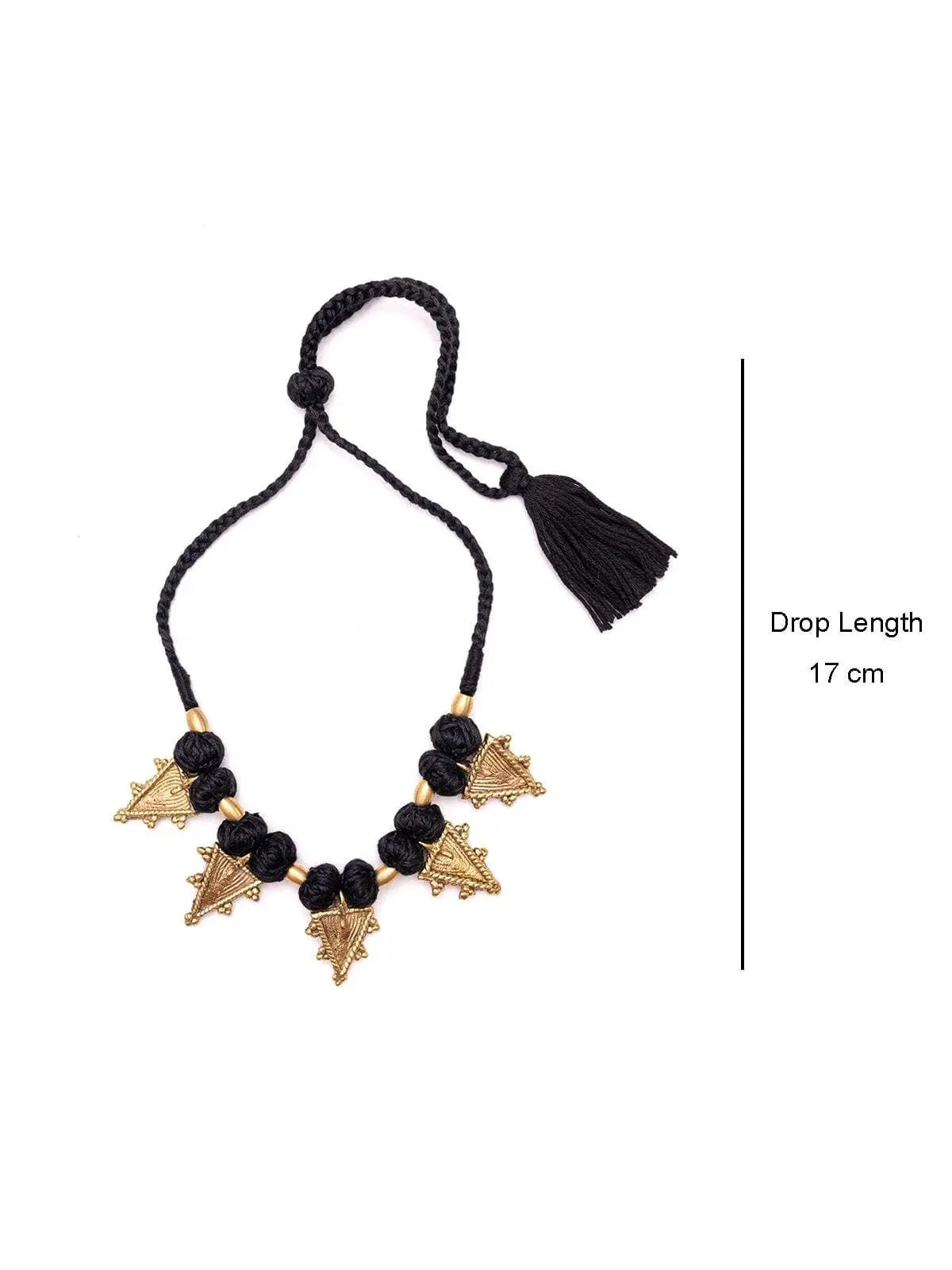 Buy Choker Necklace Black Gold - Flourish