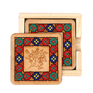 Zig zag Coaster Blue Kamli Tribes