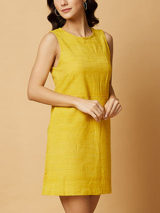 KOLI Marigold Mini Dress Yellow Arras