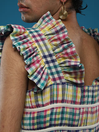 Time Less Ankle Length Multi Tiered Paded Dress LarRarh