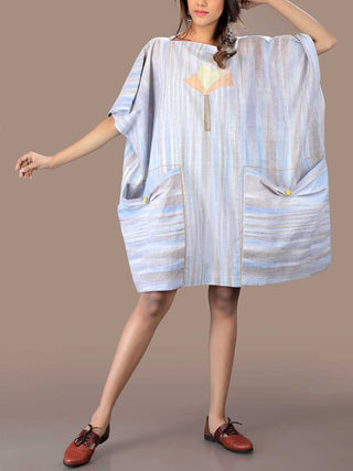 KYLIE Handwoven  Dress Lavender Dharang