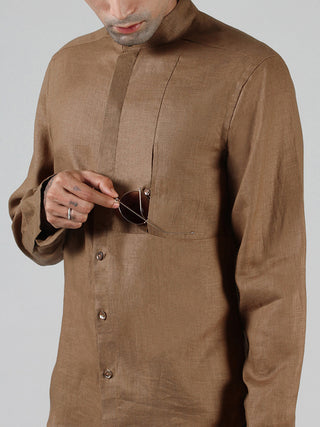 Anti-Flip Pocket Hemp Shirt Bronze Dhatu Design Studio