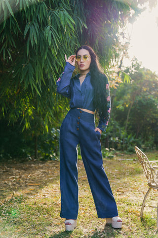 Azul linen pants Headstrong By Hema Sharma