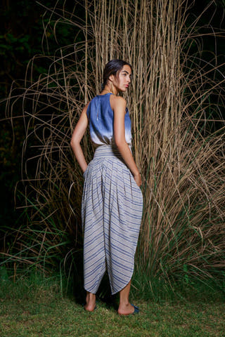 Sea foam linen top Headstrong By Hema Sharma