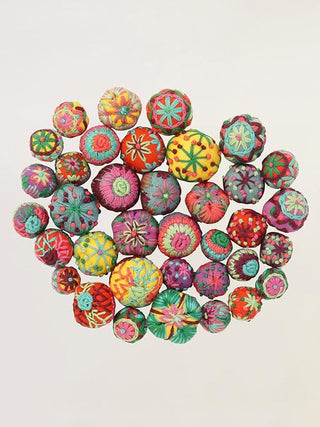 Summer Palatte Embroidered Bead Set Padukas Artisans
