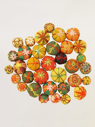 Autumn Palette Embroidered Bead Set Padukas Artisans