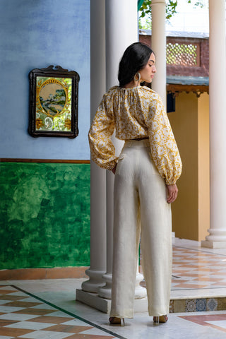 Crema linen pants Headstrong By Hema Sharma