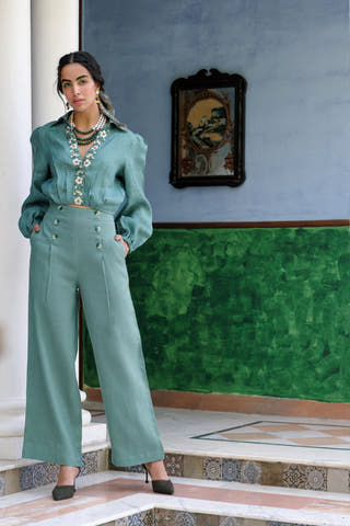 Catamaran linen pants Headstrong By Hema Sharma