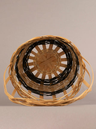 Bamboo Flower Basket With Handle Greenkraft