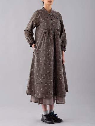 TEMARI Shirt Dress Brown Jayati Goenka