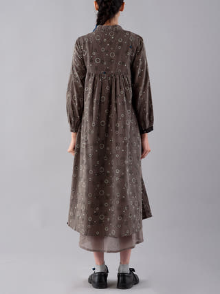 TEMARI Shirt Dress Brown Jayati Goenka