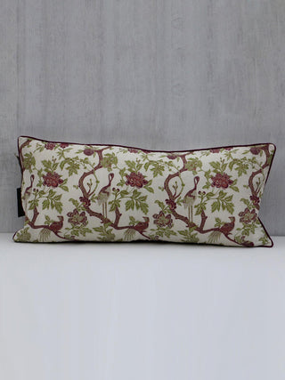 Linen Block Printed Cushion Cover Off-White Nimmit