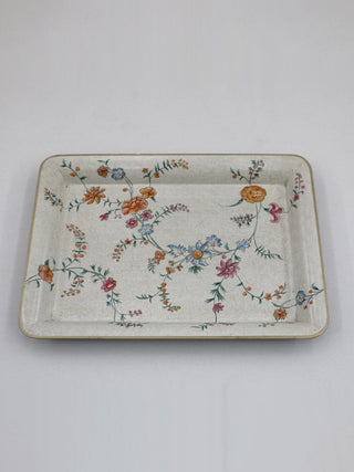 Floral Handpainted Tray Multicolour Nimmit
