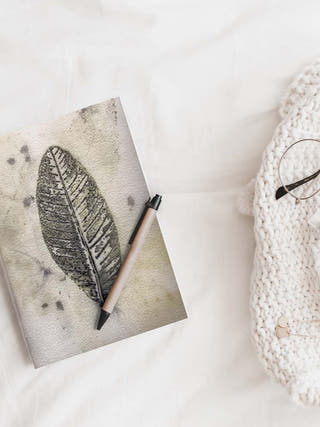 Handmade Journal - Guava Leaf Print Ecoshi