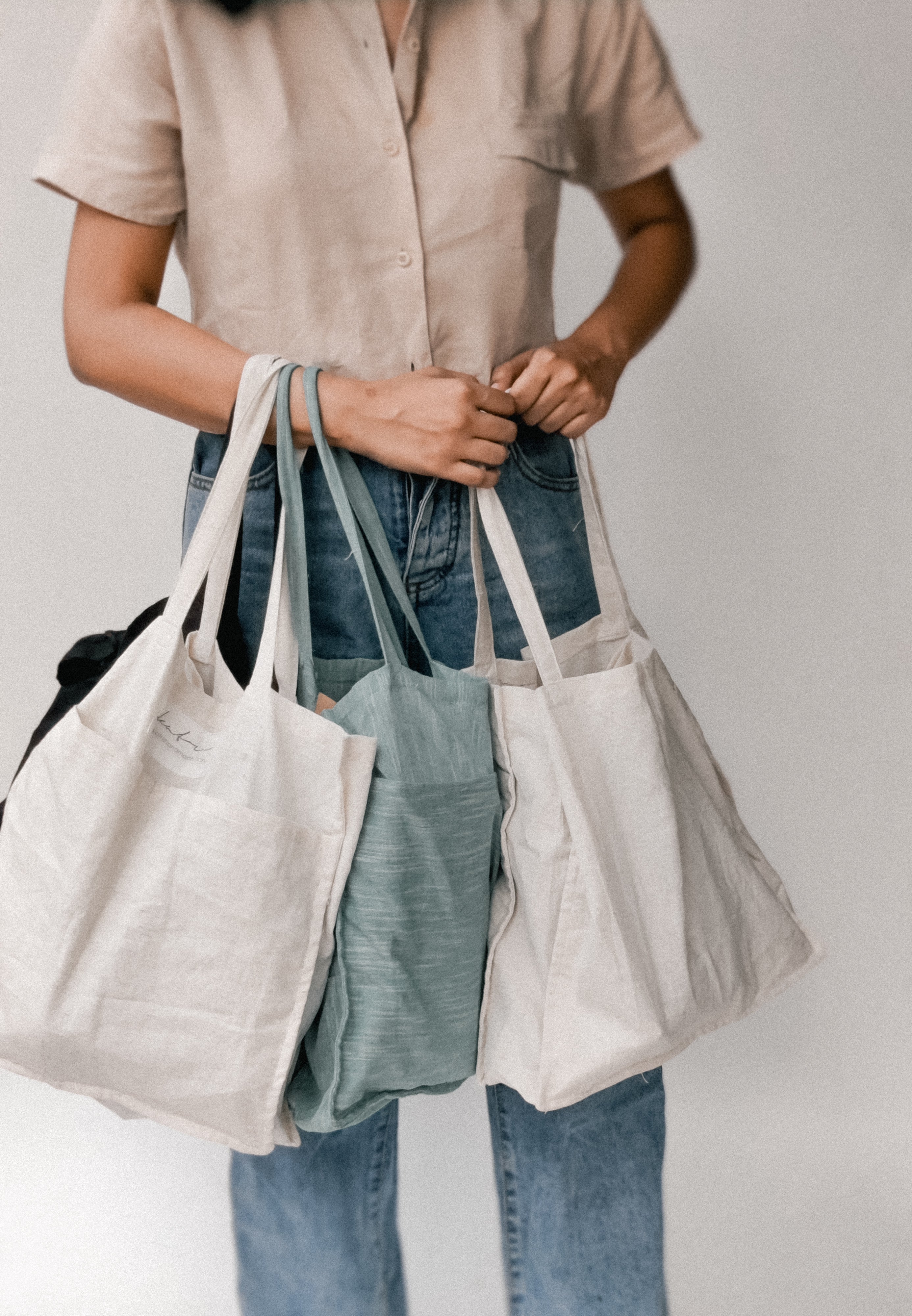 Linen on sale beach bag