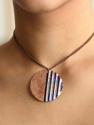 ELEMENTS Necklace With Ocean Crinkle Pendant Small Ekibeki