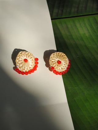 Laali Earrings Red Ekibeki