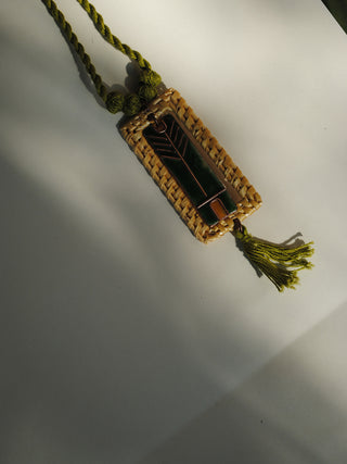 Jharokha Pendant Green Necklace Ekibeki
