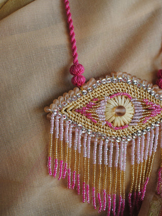 Nazar Pendant Pink Necklace Ekibeki