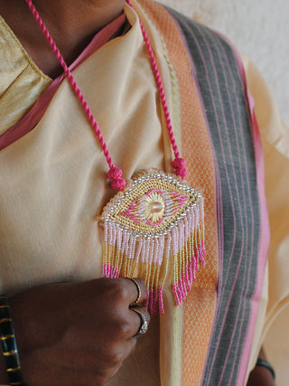 Nazar Pendant Pink Necklace Ekibeki