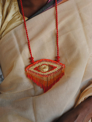 Nazar Pendant Red Necklace Ekibeki