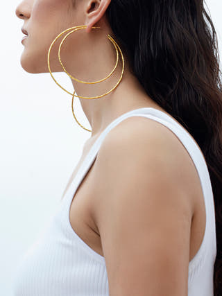 MOKUZAI Kimberly Hoops Gold Tone Equiivalence