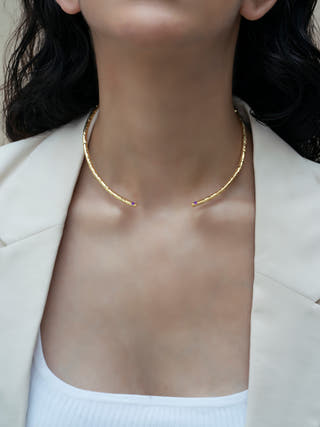 MOKUZAI Empress Choker Amethyst Equiivalence