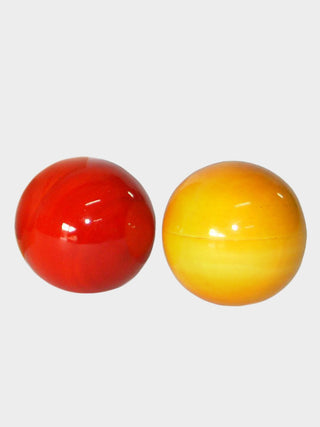 Ball Rattles Set of 2 Red and Yellow Fairkraft Creations