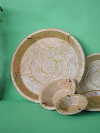 Sal leaf Buffet bowls 3&doublequote - set of 50 Forest Green