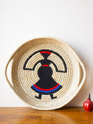 Tribal Dance Handmade Round Serving Tray Fermoscapes