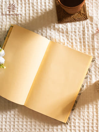 Handmade Block Printed Diary Pink Printed Fermoscapes