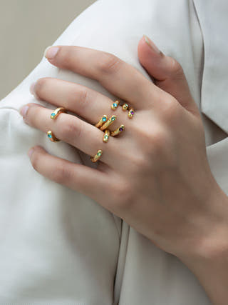 MOKUZAI Empress Ring Turquoise Equiivalence