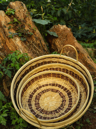 Bamboo Basket With Handle GreenKraft